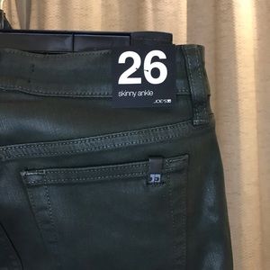 Joe’s jeans skinny ankle coated green BRAND NEW